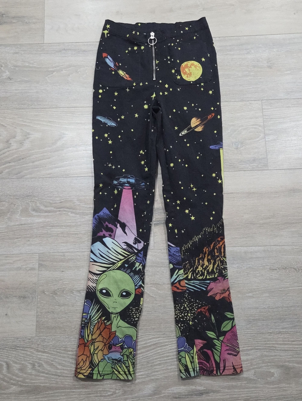 Current Mood Alien Space Pants Stars UFO Planets Dolls Kill Size Small